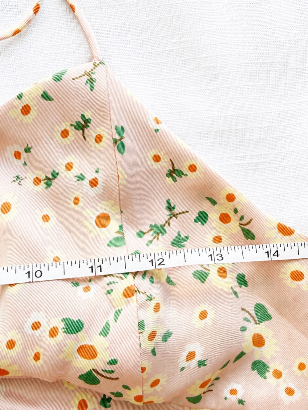 KITTENISH Blush Pink Floral Satin Lace-Up Mini Dress Size Small Cottagecore - Picture 5 of 6